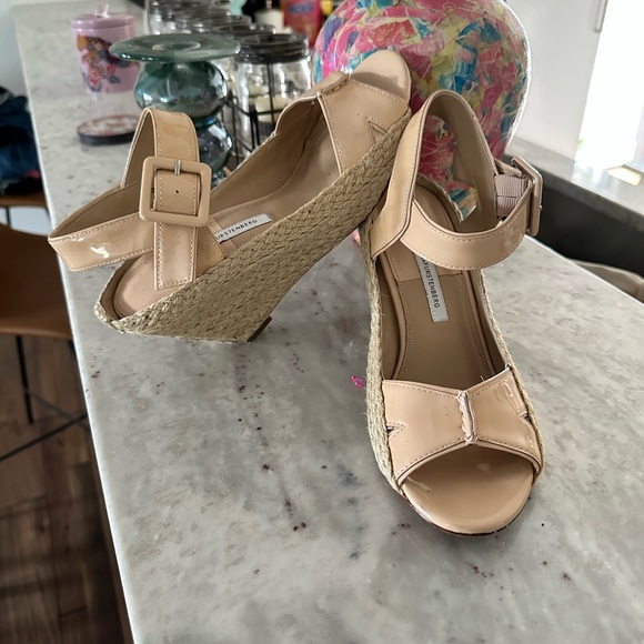 Diane Von Furstenberg Sudan espadrille wedge sandals sz: 8 - Picture 4 of 10
